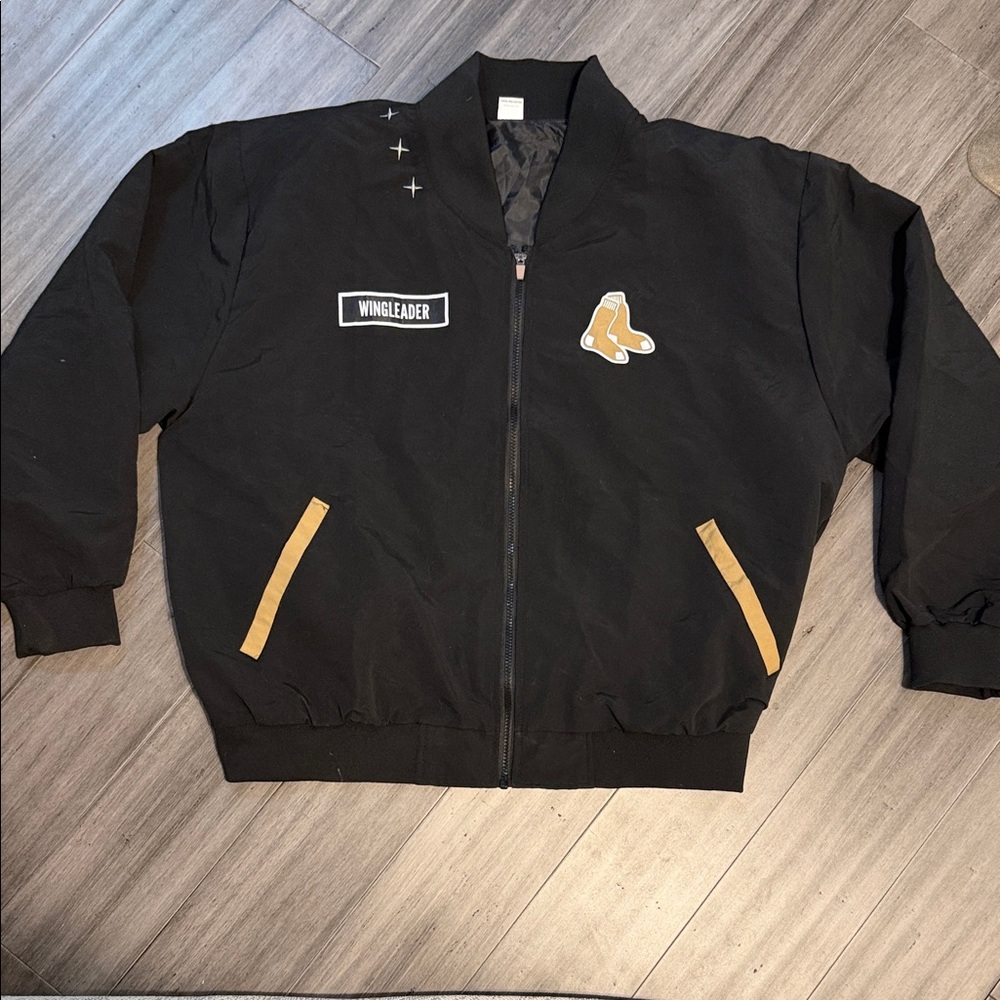 Fourth Wing & Boston Red Sox - Black Bomber Jacket
